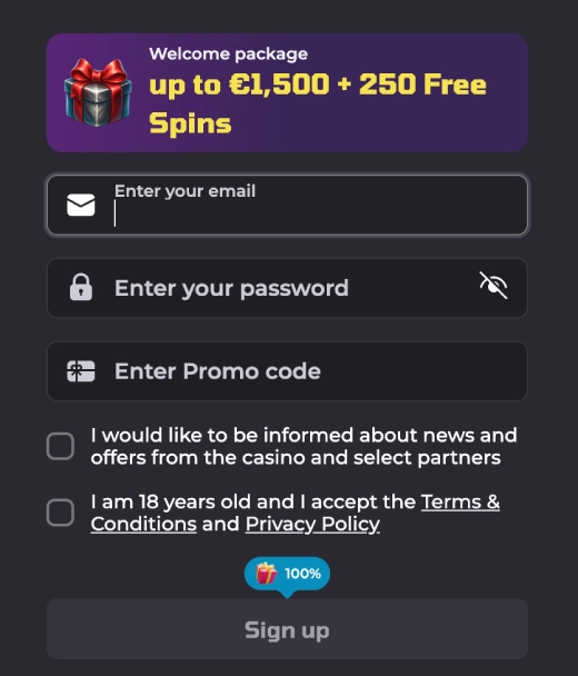 LuckyCapone Casino Registration Process